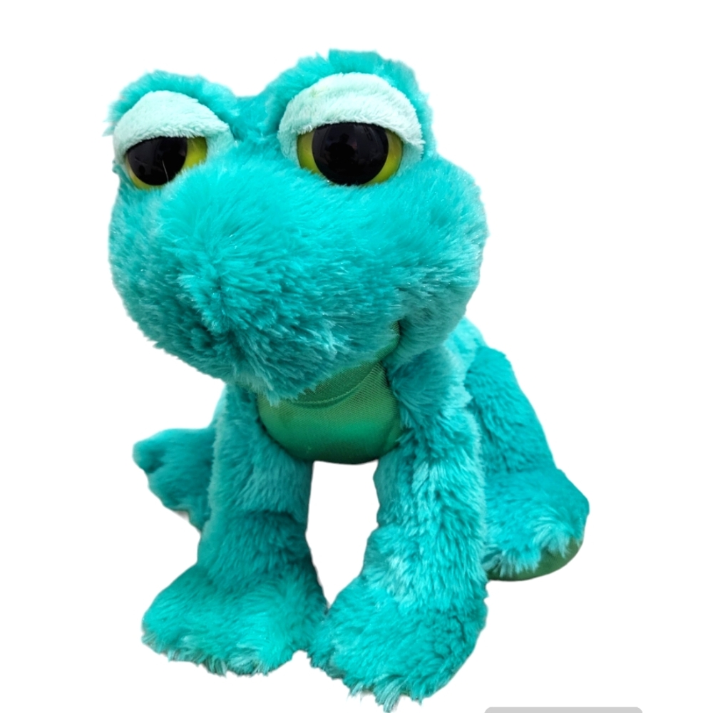 Aurora Dreamy Eyes Sparkle Frog #21210 Plush Stuffed Animal Green Froggy
